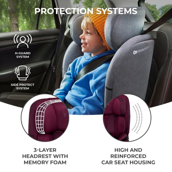 Фото - Автокрісло Kinderkraft Oneto3 i-Size Cherry Pearl (KCONE300RED0000)
