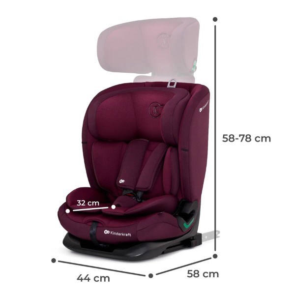 Фото - Автокрісло Kinderkraft Oneto3 i-Size Cherry Pearl (KCONE300RED0000)