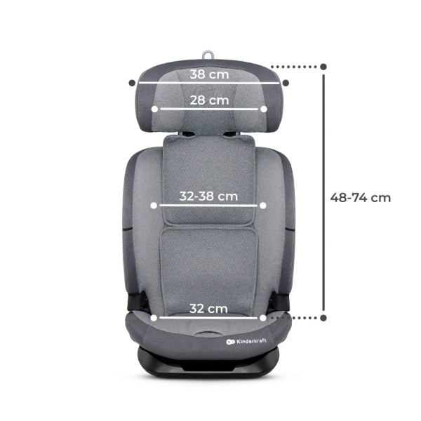 Фото - Автокрісло Kinderkraft Oneto3 i-Size Cool Grey (KCONE300GRY0000)