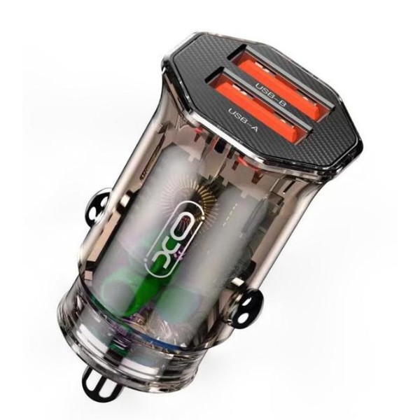 Фото - Автомобильное зарядное устройство XO 2USB 2.4A Black/Brown (XO-CC49)