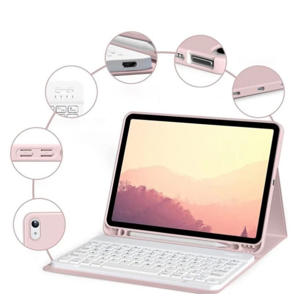 Фото - Чохол для планшету BeCover з бездротовою клавіатурою for Apple iPad Mini 7 2024 Pink (712996)