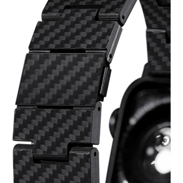Фото - Ремінець для смарт-годинника Pitaka Carbon Fiber Watch Band Retro Black/Grey for Apple Watch 49/45/44mm (AWB2311)