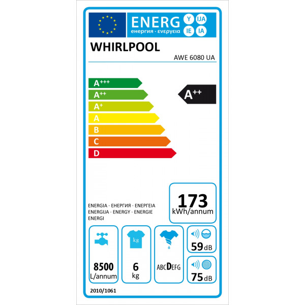 Фото - Стиральная машина Whirlpool AWE 6080 UA