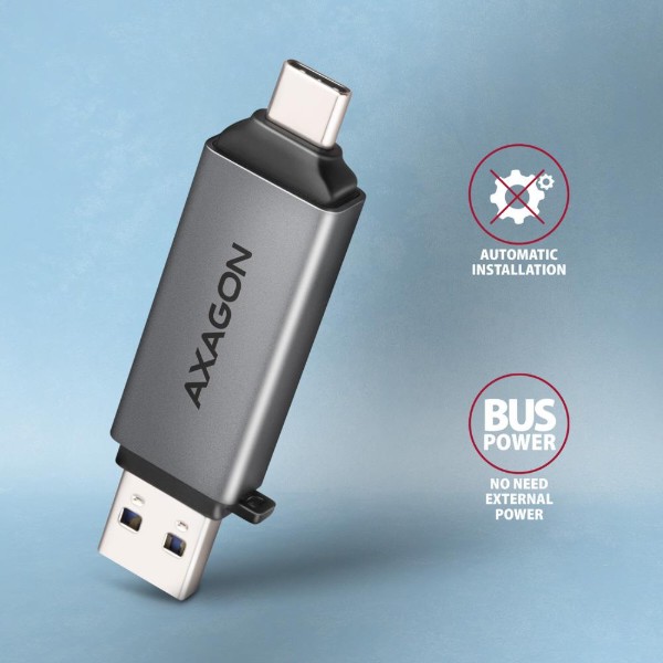 Фото - Кардридер AXAGON CRE-DAC SuperSpeed USB-C + USB-A card reader (CRE-DAC)