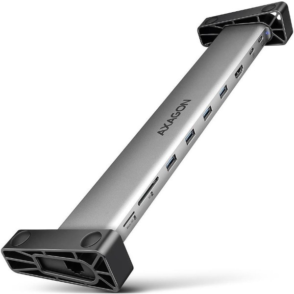 Фото - Хаб USB AXAGON HMC-10HLS USB-C 9в1 Silver (HMC-10HLS)