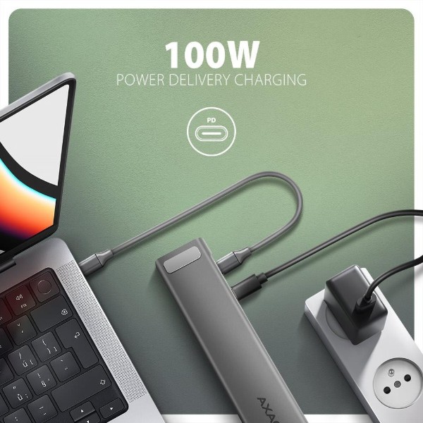 Фото - Хаб USB AXAGON HMC-10HLS USB-C 9в1 Silver (HMC-10HLS)