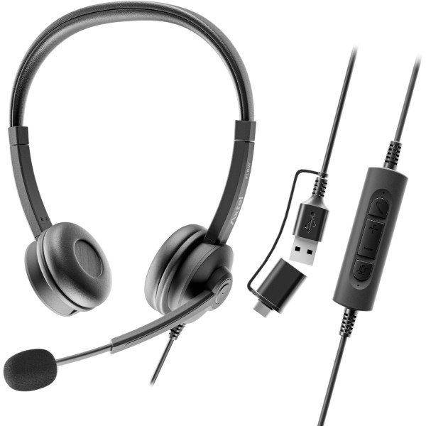 Фото - Гарнітура дротова Axtel Flow USB-C/USB-A B2C stereo headset (AXH-FLOWUCDC)