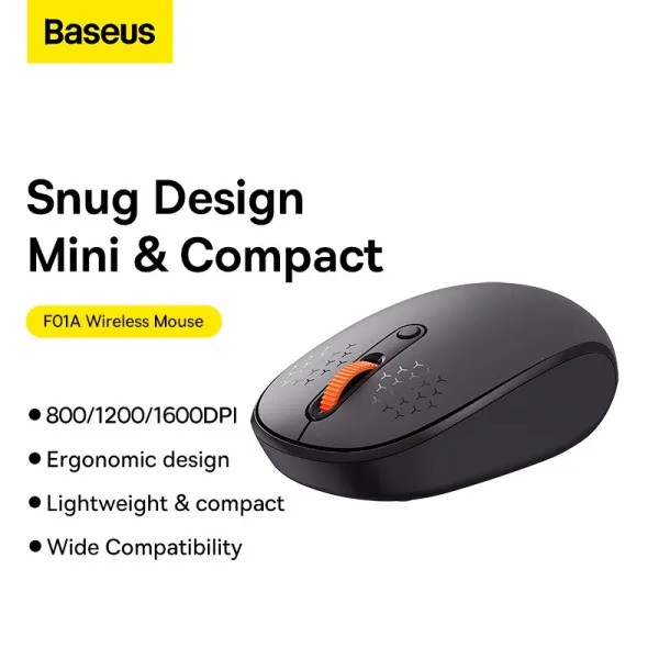 Фото - Миша бездротова Baseus F01B Tri-Mode Wireless Mouse Frosted Gray (B01055503833-00)