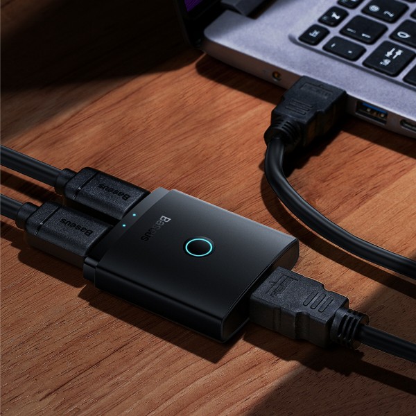 Фото - Перехідник HDMI Baseus AirJoy Series 2-in-1 Bidirectional HDMI Switch Cluster Black (B01331105111-00)