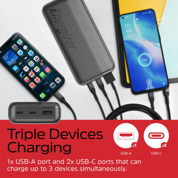 Фото - Батарея мобильная Energizer 20000mAh 15W Black (UE20050CC)