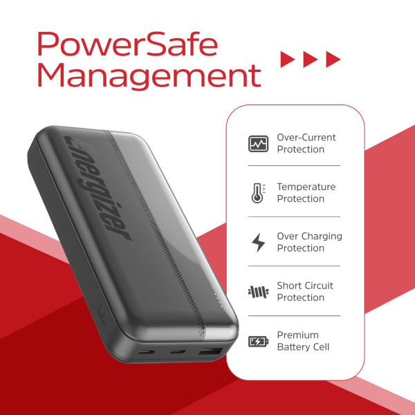 Фото - Батарея мобильная Energizer 20000mAh 15W Black (UE20050CC)