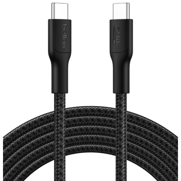 Фото - Кабель Belkin USB-C > USB-C 3m 240Вт, Type-C Black (CAB025HQ3MBK)