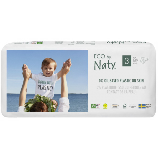 Фото - Одноразові підгузки Eco By Naty Органічні Розмір 3 (4-9 кг) 50 шт. (178426)