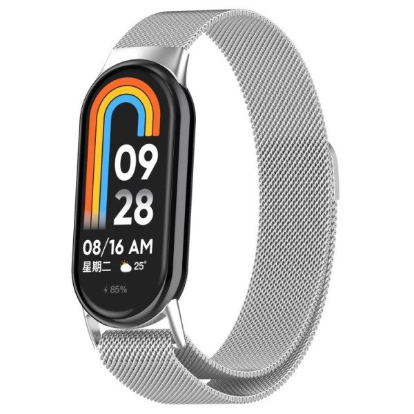 Фото - Ремінець для фітнес-браслету BeCover Milanese Style for Xiaomi Mi Smart Band 8 / 9 / 10 Silver (714602) Фото - Ремінець для фітнес-браслету BeCover Milanese Style for Xiaomi Mi Smart Band 8 / 9 / 10 Silver (714602)