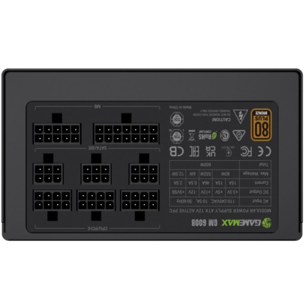 Фото - Блок живлення для ПК Gamemax GM 600B Fully-modular New