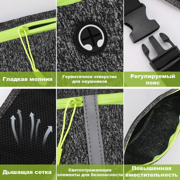 Фото - Поясна сумка BeCover DL0005 Dark Gray (706065) +органайзер для наушников