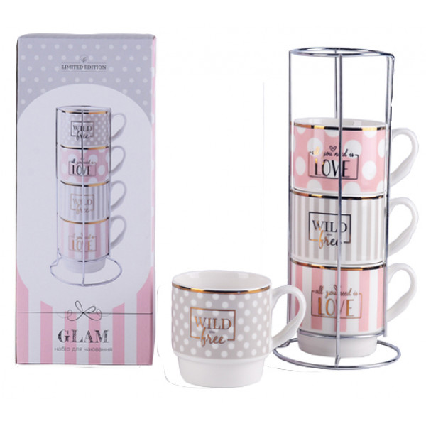 Фото - Набір чашок Limited Edition Glam 4х345 мл (B248-T2005)