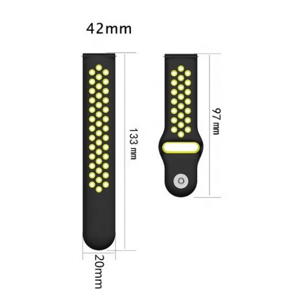 Фото - Ремінець для смарт-годинника BeCover набір 4 кольори Vents Style for LG Watch Sport W280A Boy (706529)