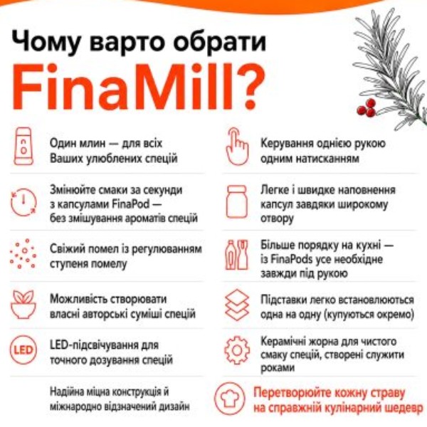 Фото - Млинок для спецій FinaMill GP813437-111BGY