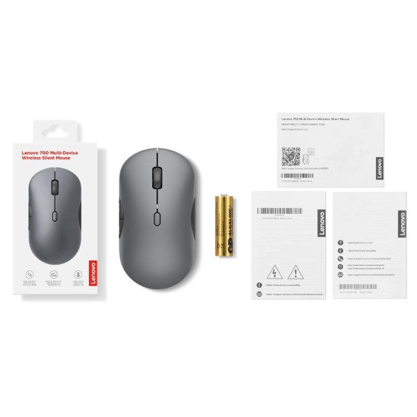 Фото - Миша бездротова Lenovo 700 Multi-Device Wireless Mouse (GY51S61898) Luna Grey