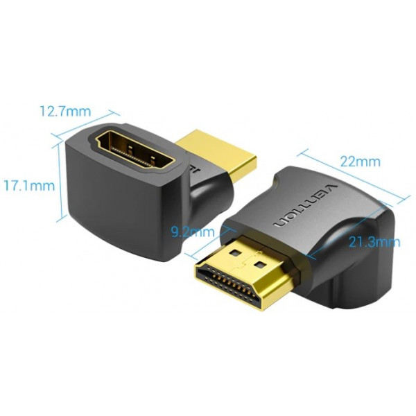 Фото - Перехідник HDMI Vention HDMI F HDMI M (AINB0)