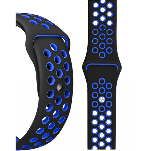 Фото - Ремінець для смарт-годинника BeCover Vents Style for Honor MagicWatch 2 / Huawei Watch 3 Pro Classic 46mm Black-Blue (707069)