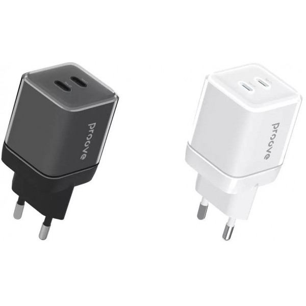 Фото - Мережевий зарядний пристрій Proove Pure GaN Max 67W (Type-C + Type-C) Black (WCPU67022201)