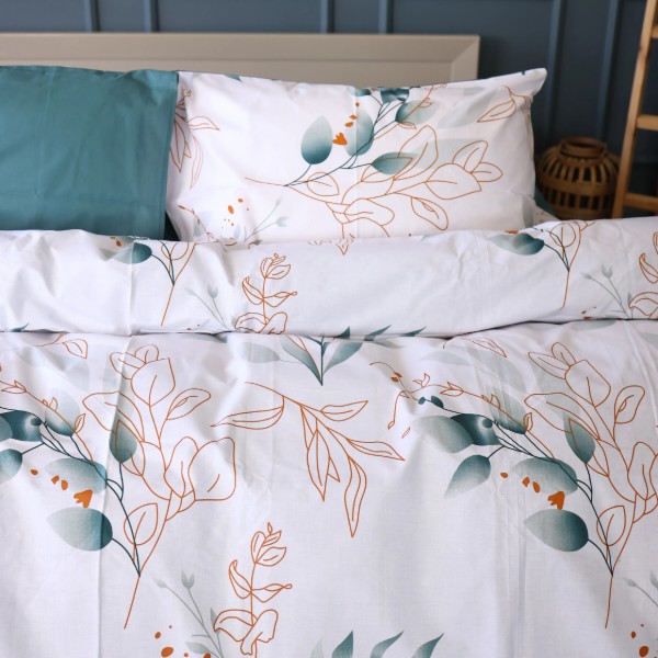 Фото - Комплект постільної білизни MirSon 200x220 см 17-0954 Delicate Foliage Ranforce Elite (2200013182016)