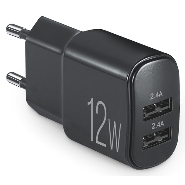 Фото - Мережевий зарядний пристрій Brevia ePower 12W 2xUSB-A (45012DUB)