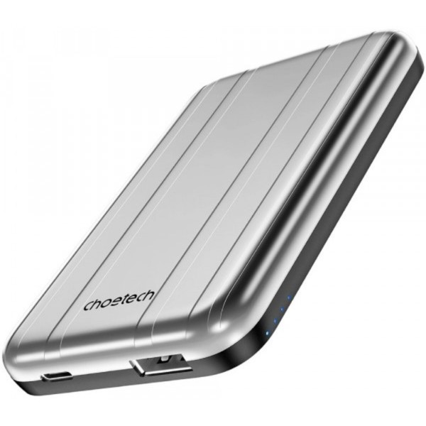 Фото - Батарея мобільна Choetech Magnetic Wireless 5000mAh 10W Silver (6932112104779)