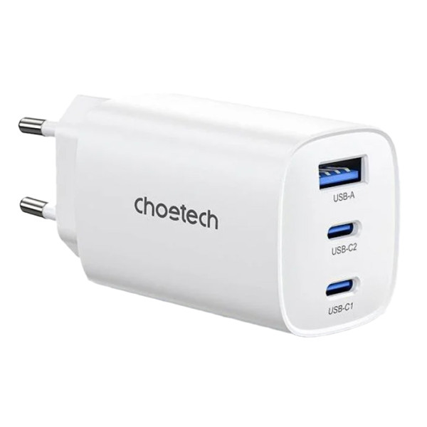 Фото - Сетевое зарядное устройство Choetech PD65W 3 Ports (PD9006)