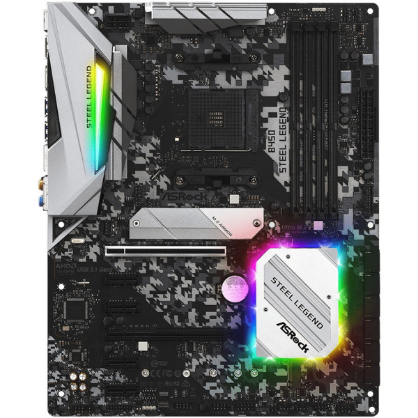 Фото - Материнская плата ASRock B450 STEEL LEGEND