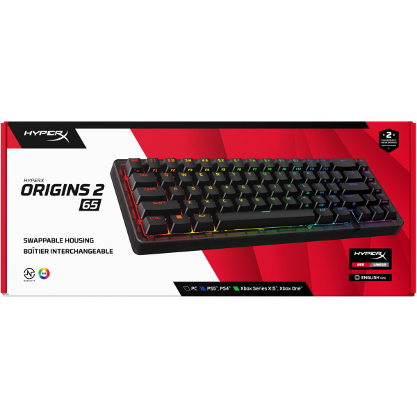 Фото - Клавиатура проводная игровая HyperX Origins 2 65 HX Red USB Black (B4QS3AA)
