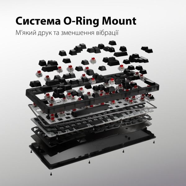 Фото - Клавиатура проводная игровая HyperX Origins 2 65 HX Red USB Black (B4QS3AA)