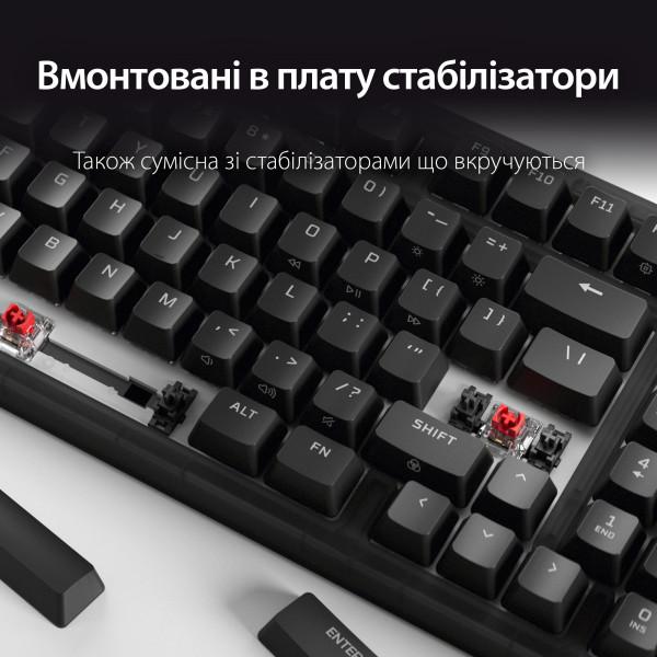 Фото - Клавиатура проводная игровая HyperX Origins 2 65 HX Red USB Black (B4QS3AA)