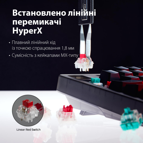 Фото - Клавиатура проводная игровая HyperX Origins 2 65 HX Red USB Black (B4QS3AA)