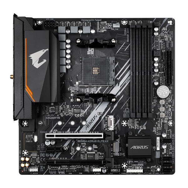 Фото - Материнская плата Gigabyte B550M AORUS ELITE AX DDR4