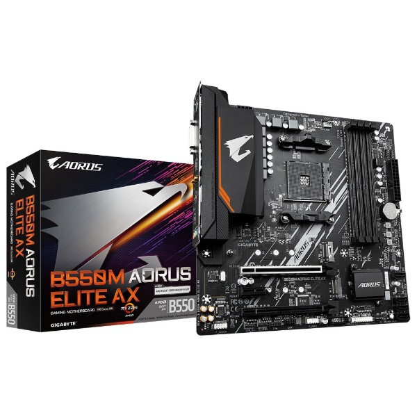 Фото - Материнская плата Gigabyte B550M AORUS ELITE AX DDR4