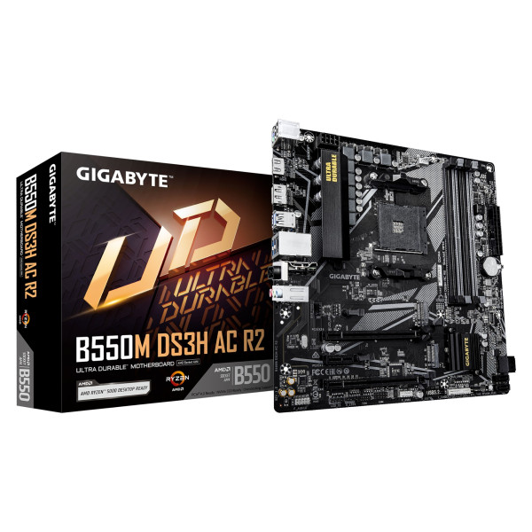 Фото - Материнська плата Gigabyte B550M DS3H AC R2