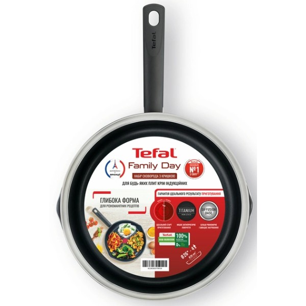 Фото - Уценка - Сковорода универсальная Tefal B5660653_SET Family Day с кр 28 см
