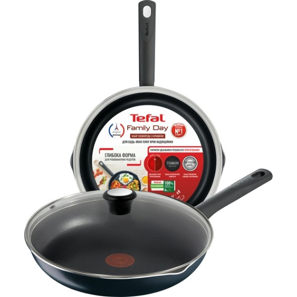 Фото - Уценка - Сковорода универсальная Tefal B5660653_SET Family Day с кр 28 см Фото - Уценка - Сковорода универсальная Tefal B5660653_SET Family Day с кр 28 см