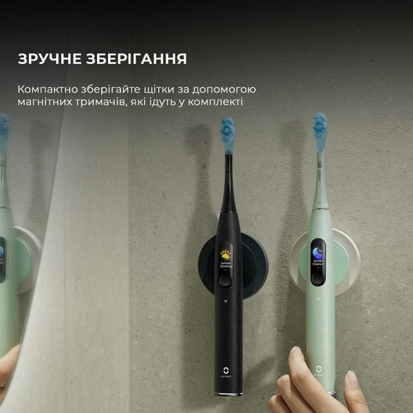 Фото - Зубная щетка электрическая Oclean X Ultra 20 S Duo Set Green+Black (6970810557152)