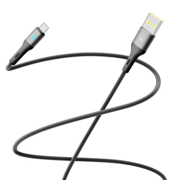 Фото - Кабель YOKI EXTRA Micro 3A 2m Black (YK-EX11)