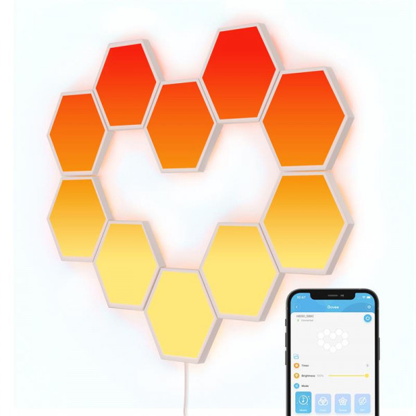 Фото - Світлодіодний світильник Govee H6061 Glide Hexa Light Panels 10шт RGB (B6061301)