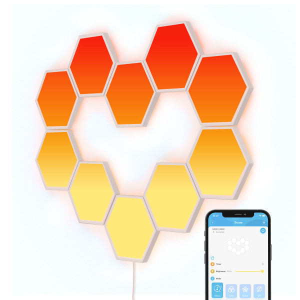 Фото - Світлодіодний світильник Govee H6061 Glide Hexa Light Panels 10шт RGB (B6061301)