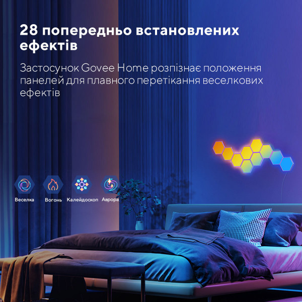 Фото - Світлодіодний світильник Govee H6061 Glide Hexa Light Panels 10шт RGB (B6061301)
