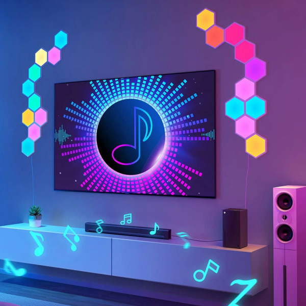 Фото - Світлодіодний світильник Govee H6061 Glide Hexa Light Panels 10шт RGB (B6061301)