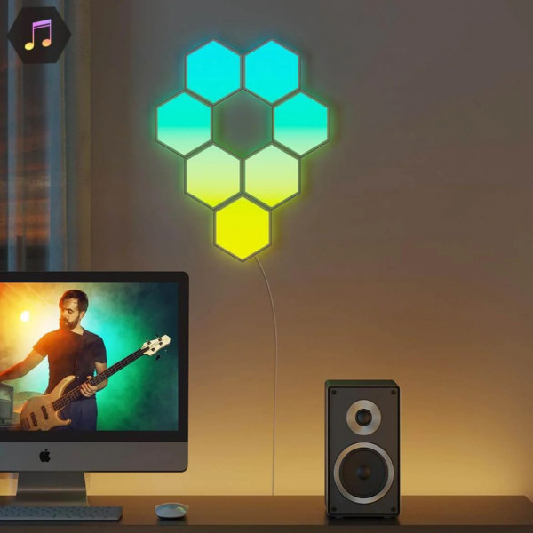 Фото - Світлодіодний світильник Govee H6061 Glide Hexa Light Panels 10шт RGB (B6061301)