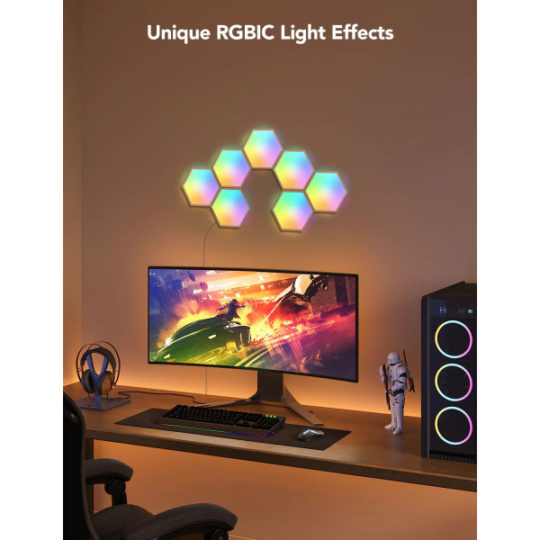 Фото - Світлодіодний світильник Govee H6061 Glide Hexa Light Panels 10шт RGB (B6061301)