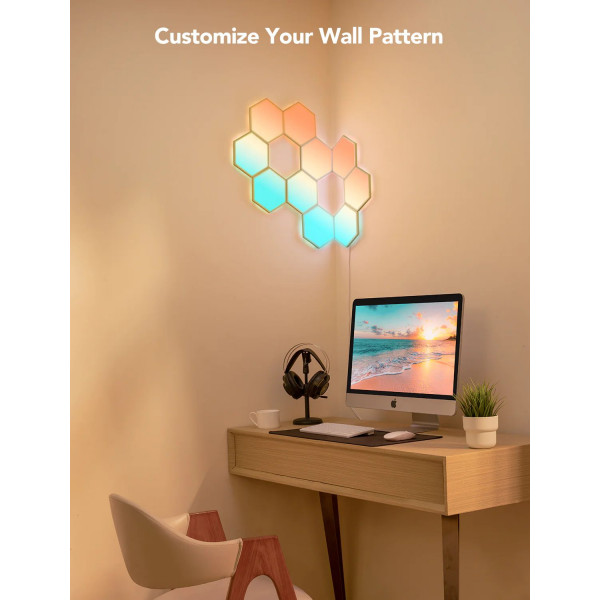 Фото - Світлодіодний світильник Govee H6061 Glide Hexa Light Panels 10шт RGB (B6061301)